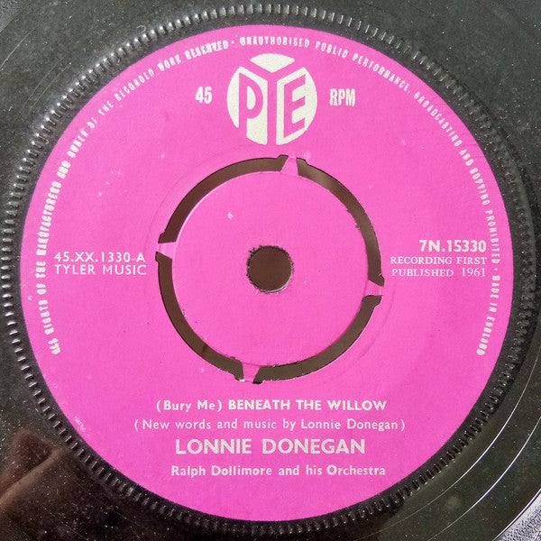 Lonnie Donegan - (Bury Me) Beneath The Willow - Used Vinyl Record 7"