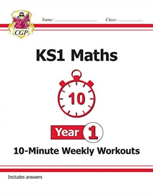 CGP Books - New KS1 Maths 10-Minute Weekly Workouts - Year 1 - Paperba