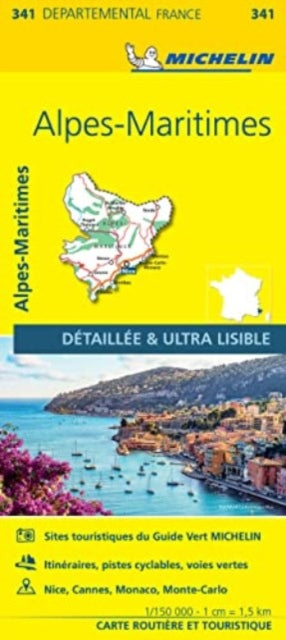 Michelin - Alpes-Maritimes - Local Map 341 - New Sheet map