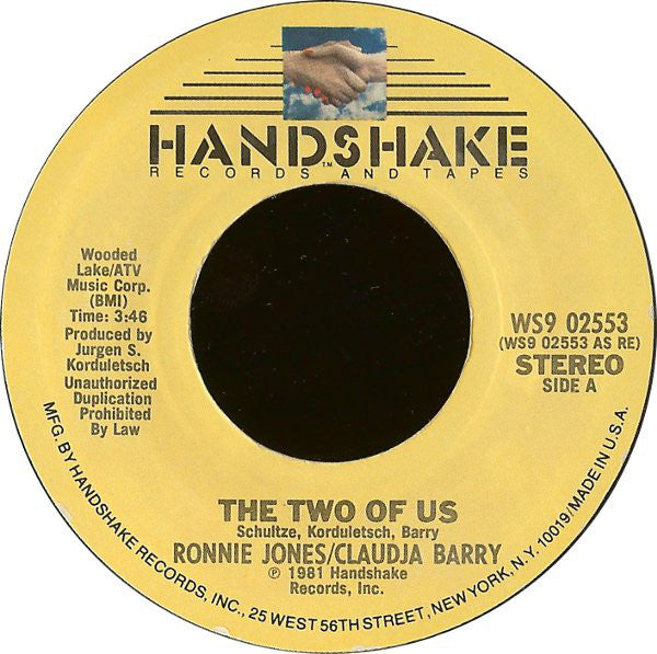 Ronnie Jones - Two Of Us - Used Vinyl Record 7"