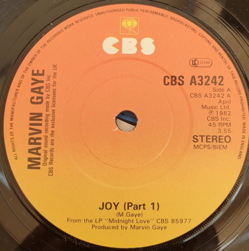Marvin Gaye - Joy (Part 1) - Used Vinyl Record 7"