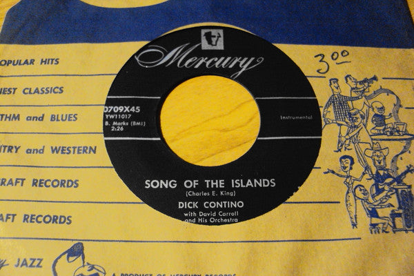 Dick Contino - Song of The Islands - Used Vinyl Record 7"