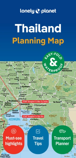Lonely Planet - Thailand Planning Map - New Sheet map