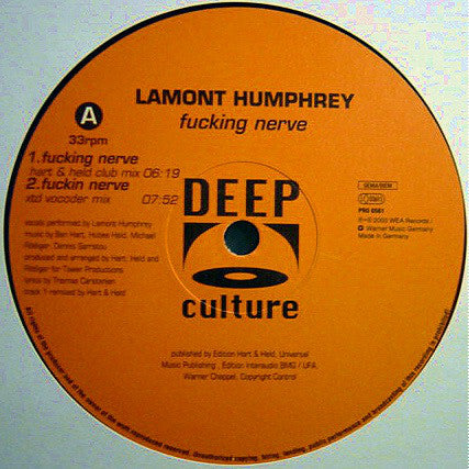 Lamont Humphrey - Fucking Nerve - Used Vinyl Record 12"