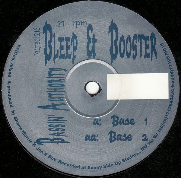 Bleep & Booster - Bassin' Authority - Used Vinyl Record 12"