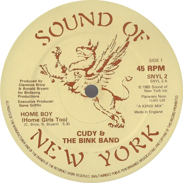 Cudy And The Bink Ba - Home Boy (Home Girls Too) - Used Vinyl Record