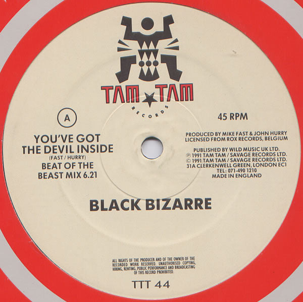 Black Bizarre - You've Got The Devil Inside - Used Vinyl Record 12"