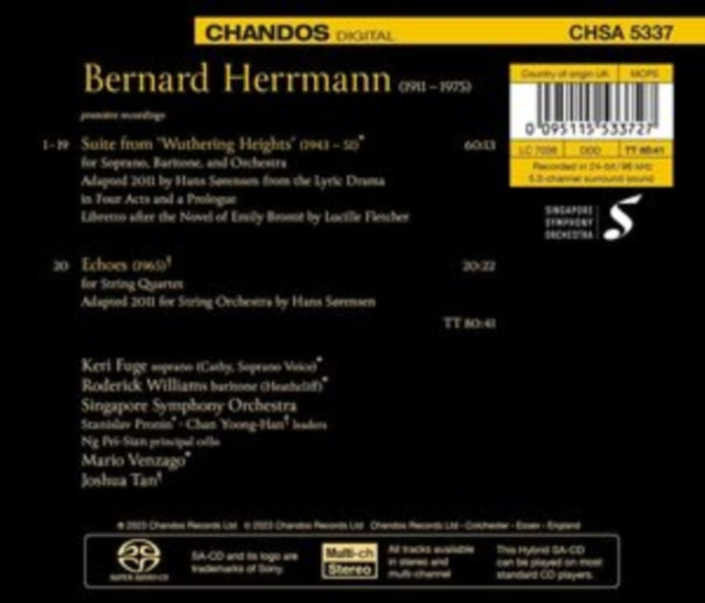 KERI FUGE; RODERICK - BERNARD HERRMANN SUITE FROM W - CD