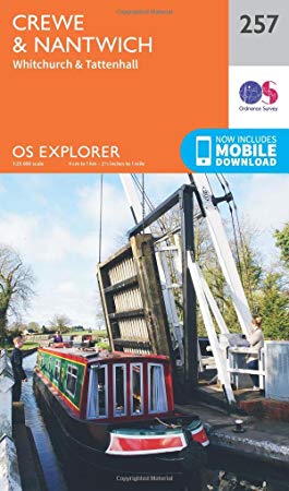 Ordnance Survey - Crewe and Nantwich, Whitchurch and Tattenhall : 257