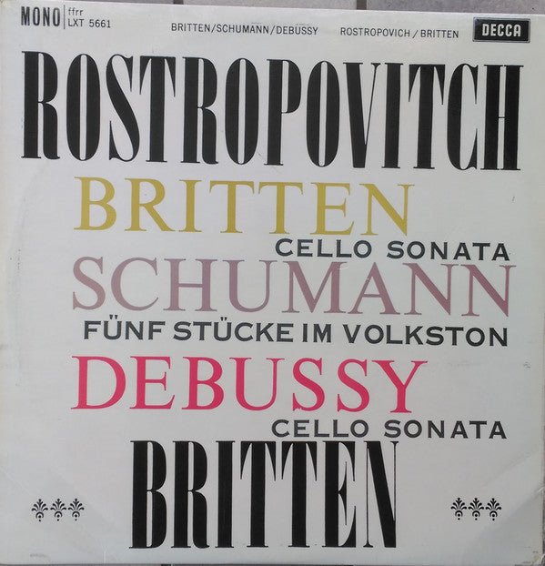 Benjamin Britten - And - Used Vinyl Record