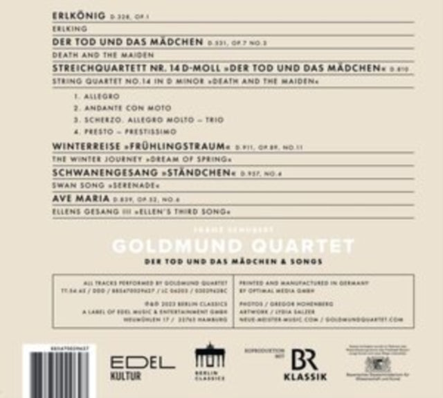 GOLDMUND QUARTET - SCHUBERT - DER TOD UND DAS MAD - CD