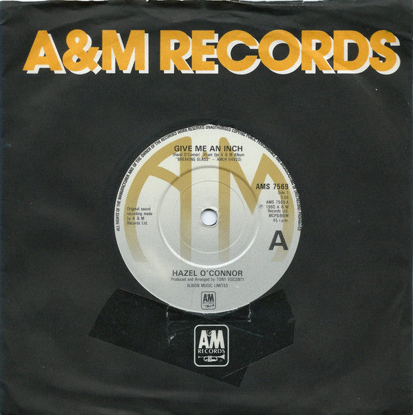 Hazel O'Connor - Give Me An Inch - Used Vinyl Record 7"