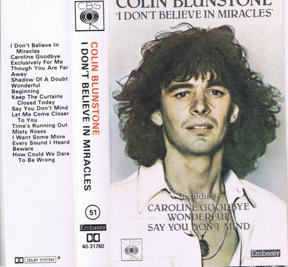 Colin Blunstone - I Don't Believe In Miracles - Used Cassette