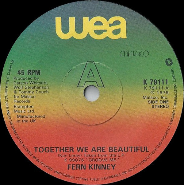 Fern Kinney - Together We Are Beautiful - Used Vinyl Record 7"