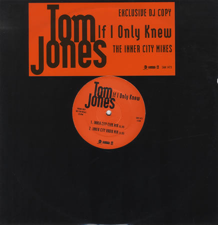 Tom Jones - If I Only Knew (The Inner City Mixes) - Used Viny