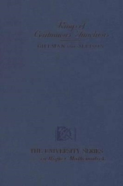 Gillman - Rings of Continuous Functions - New paperback or softback