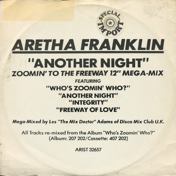 Aretha Franklin - Another Night (Zoomin' To The Freeway 12" Mega-Mix)