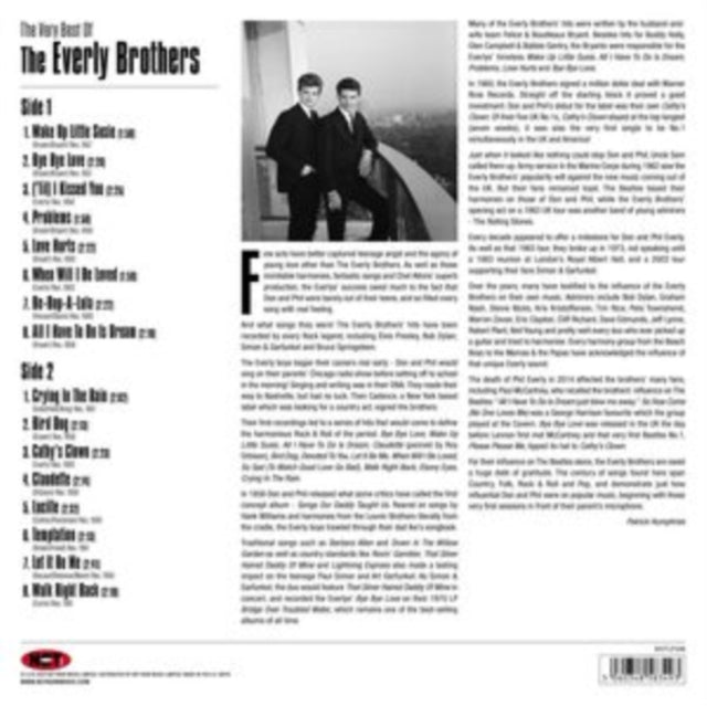 EVERLY BROTHERS - Very Best Of The (White Vinyl) - Vinyl Record