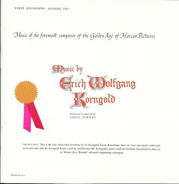 Erich Wolfgang Korng - Music By - Used CD