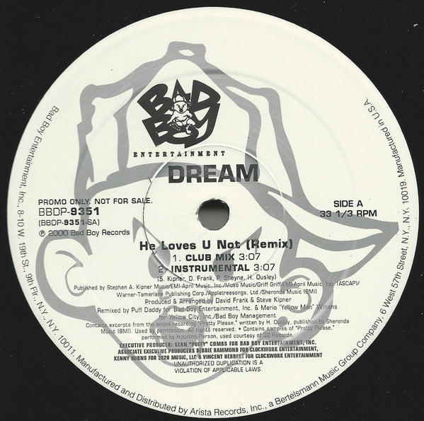 Dream - He Loves U Not (Remix) - Used Vinyl Record 12"
