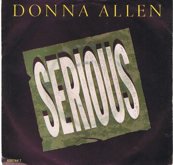 Donna Allen - Serious - Used Vinyl Record 7"