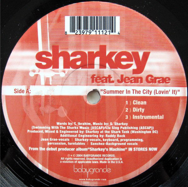 Sharkey - Summer In The City (Lovin' It) - Used Vinyl Record 12"