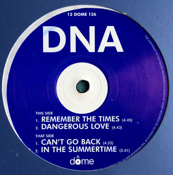 DNA - Remember The Times - Used Vinyl Record 12"