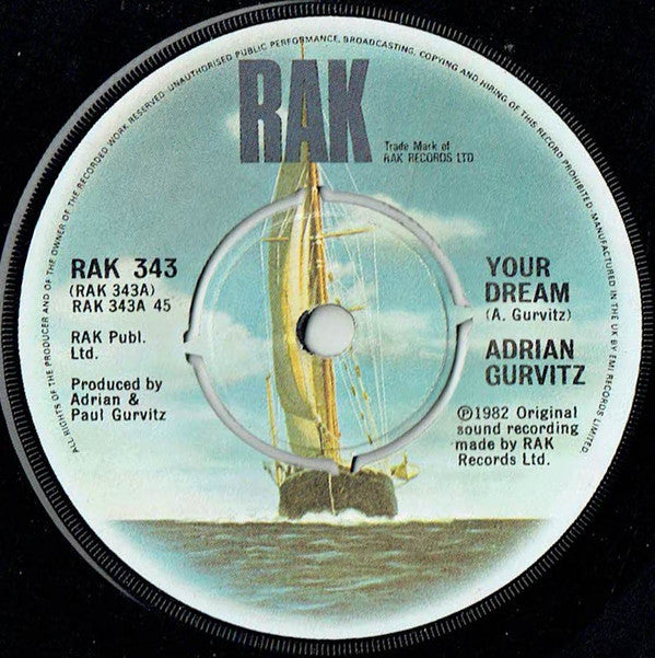 Adrian Gurvitz - Your Dream - Used Vinyl Record 7"