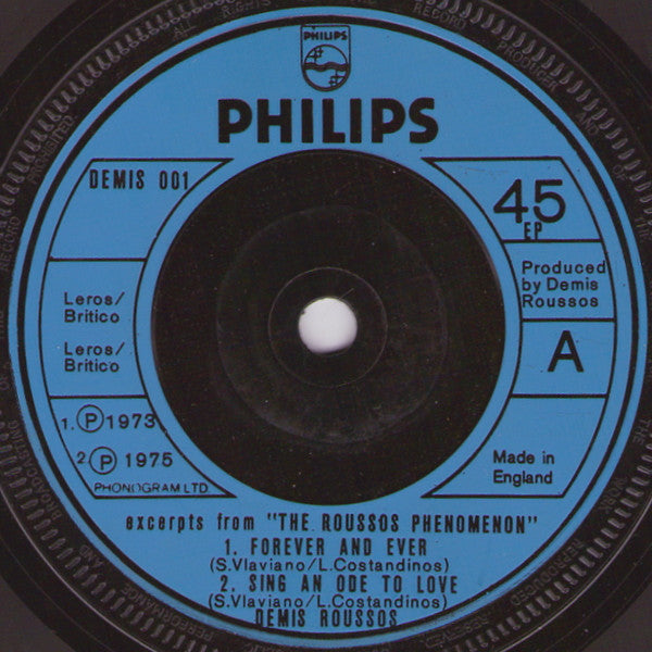 Demis Roussos - Excerpts From "The Roussos Phenomenon" - Used Vinyl R