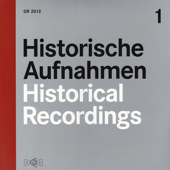 Various - Historische Aufnahmen - Historical Recordings 1 - Used Viny