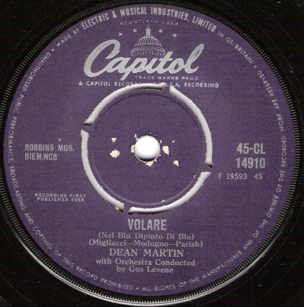 Dean Martin - Volare (Nel Blu Dipinto Di Blu) - Used Vinyl Record 7"