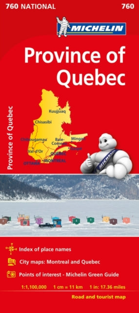 Michelin - Quebec - National Map 760 - New Sheet map