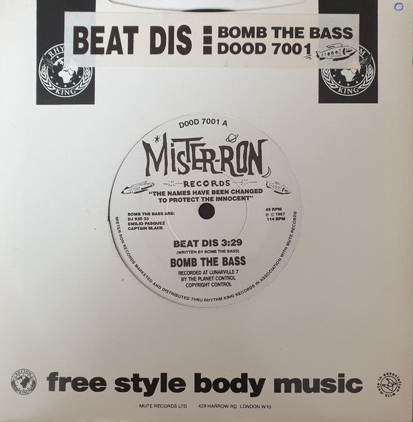 Bomb The Bass - Beat Dis - Used Vinyl Record 7"