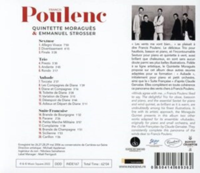 QUINTETTE MORAGUES - POULENC - SEXTUOR TRIO ABADE - CD