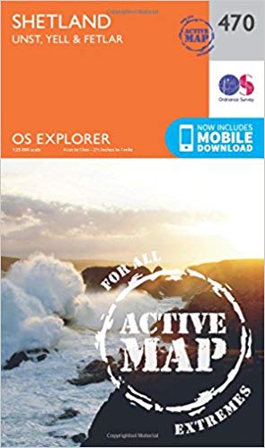 Ordnance Survey - Shetland - Unst, Yell and Fetlar : 470 - New Sheet m