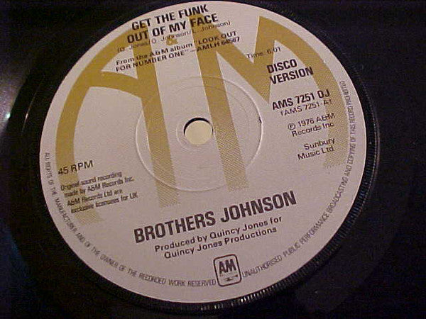 Brothers Johnson - Get The Funk Out Of My Face - Used Vinyl R