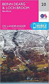 Ordnance Survey - Beinn Dearg & Loch Broom, Ben Wyvis : 020 - New Shee