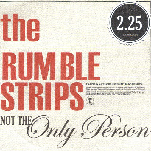 Rumble Strips - Not The Only Person - Used CD