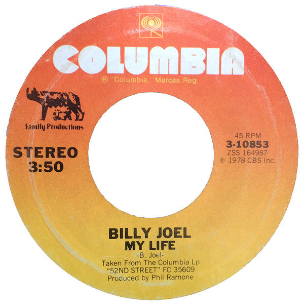 Billy Joel - My Life - Used Vinyl Record 7"
