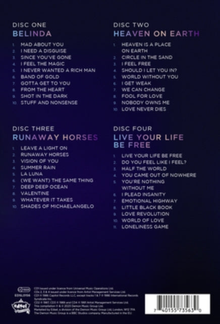 BELINDA CARLISLE - Decades Volume 1: The Studio Albums Part 1 (Mediabo