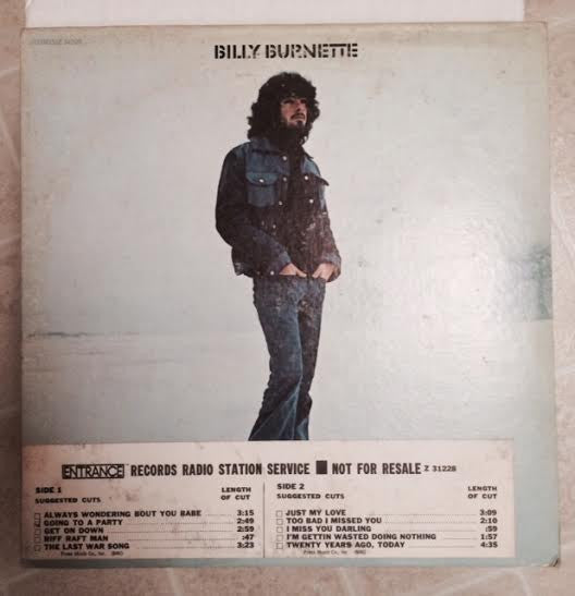 Billy Burnette - Used Vinyl Record