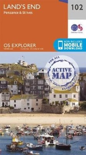 Land's End : Penzance & St Ives : 102 - New Sheet map