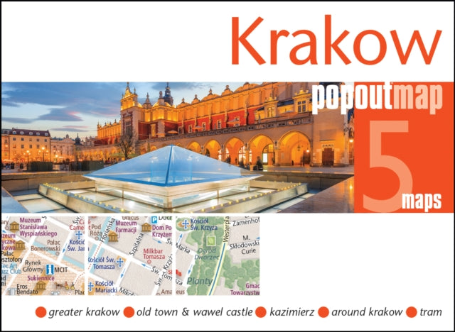 PopOut Maps - Krakow PopOut Map : Handy pocket-size pop up city map of