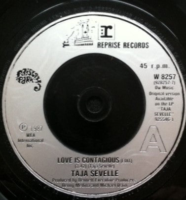Taja Sevelle - Love Is Contagious - Used Vinyl Record 7"