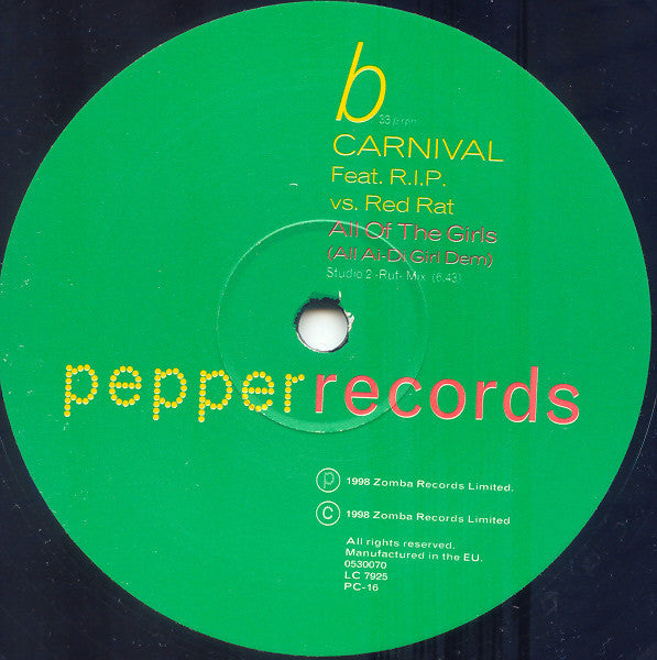 Carnival - All Of The Girls (All Ai-Di Girl Dem) - Used Vinyl Record