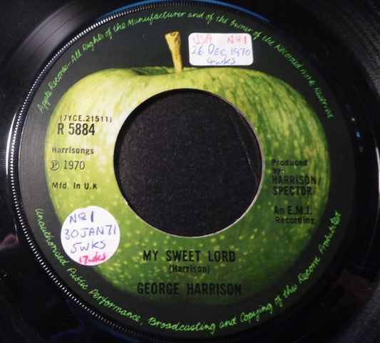 George Harrison - My Sweet Lord - Used Vinyl Record 7"