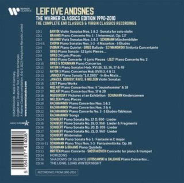 Leif Ove Andsnes - Complete Warner Classics E - CD