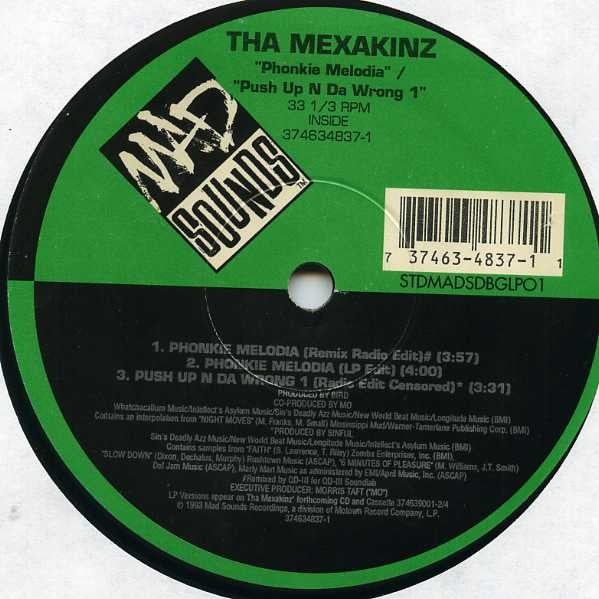 Tha Mexakinz - Phonkie Melodia / Push Up N Da Wrong 1 - Used Vinyl R
