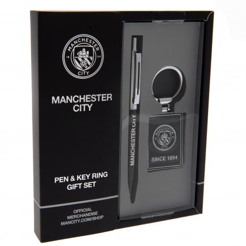Manchester City FC - Pen & Keyring Set - Card Holder & Pens