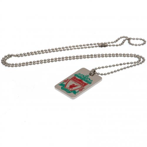 Liverpool FC - Enamel Crest Dog Tag & Chain - Dog Tags & Pendants